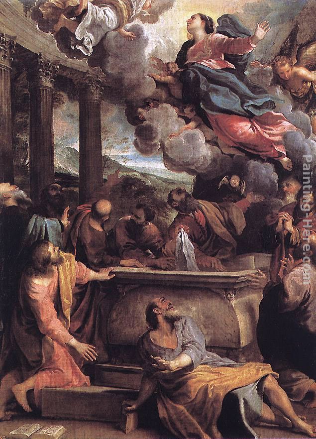 Assumption of the Virgin painting - Annibale Carracci Assumption of the Virgin art painting
